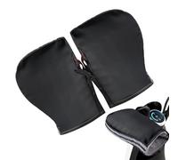 Mitones de manillar - Cuero PU, algodón, manguitos de manillar, seguridad mejorada con poca luz | Fundas contra la intemperie para barras térmicas, fundas de bicicleta para excu