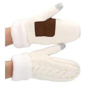 Mitones Elásticos Cálidos De Invierno Guantes Dedo Completo con Pantalla Táctil Punto para Tejidos para Ciclismo En Clima Frío Mujeres con Color Caramelo Women Winter Warm Long