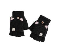 Mitones Sin Dedos Versátiles para Mujer Guantes De Otoño Exteriores Trabajo De Oficina Otoño E Invierno Cubierta con Solapa IR Trabajo 2 Uds.