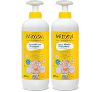 Mitosyl Agua limpiadora sin aclarado - Agua micelar sin enjuague - Limpia, calma y suaviza - Uso diario - Fórmula vegana con extracto de Aloe Vera - 500ml (Paquete de 2)