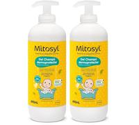 Mitosyl, Gel Champú Dermoprotector, Higiene Suave, Piel Sensible y Atópica, No Pica en los Ojos, Desde el Nacimiento, 490ml (Paquete de 2)