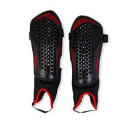Mitre Aircell Espinilleras de fútbol con Tobillera, Transpirables, Ligeras, Talla XL, Negro/Rojo