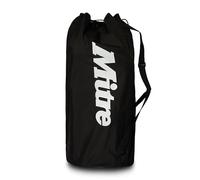 Mitre Bolsa de fútbol, Resistente, Correas Ajustables, Capacidad para 12 balones, Negro