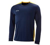 Mitre Charge Camiseta de Mangas Largas, Unisex niños, Azul Marino / Amarillo, L