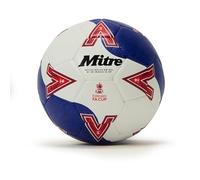 Mitre FA Cup Play 2526 Fútbol para Unisex Adulto, Blanco/Azul/Azul, Mini