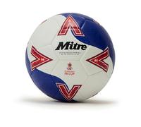 Mitre Balón de fútbol FA Cup Train 2526 Unisex Adulto Blanco/Azul Talla 5