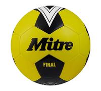 Mitre Final Balón de fútbol recreativo, Ideal para niños, Regalo de fútbol, Talla 5, Amarillo flúor/Negro