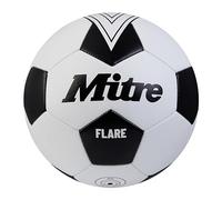 Mitre Flare Balón de fútbol recreativo, Regalo de fútbol Ideal para niños, Talla 5, Negro/Blanco