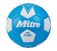 Mitre Flare Balón de fútbol recreativo, Regalo de fútbol Ideal para niños, tamaño Mini, Azul flúor/Blanco