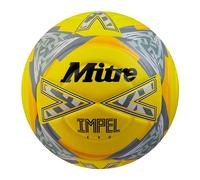 Mitre Impel EVO Balón de fútbol, balón de Entrenamiento Duradero, tecnología Hyperseam, Talla 3, Amarillo flúor/Negro/Gris