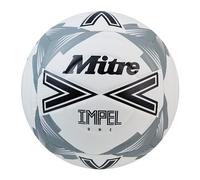 Mitre Impel One 24 - Balón de fútbol para Adultos, Blanco/Negro/Gris Circular, 5