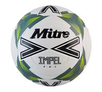 Mitre Impel One 24 - Balón de fútbol para Adultos, Blanco/Negro/Hoja de Salvia, 3