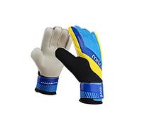 Mitre Magnetite Guantes de Portero, listos para el Partido, Comodidad Extra, Talla 9, Negro/Azul/Amarillo