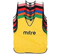 Mitre Pro Peto de entrenamiento de fútbol para adultos, ligero, multideporte, malla transpirable, talla adulta, naranja/negro