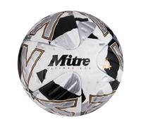 Mitre Ultimax EVO Balón de fútbol Profesional, tecnología de hiperespuma Sensible, Talla 5, Blanco/Plateado/Negro