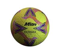 Mitre Ultimax One 26 - Balón de fútbol Unisex para Adultos, Amarillo/Naranja/Morado, 5