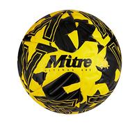 Mitre Ultimax One Balón de fútbol, Ranuras Hyperflow, balón de Partido, Talla 5, Amarillo/Negro