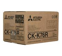 Mitsubishi CK-K 76 R - Paquete de rollos de papel térmico (2 unidades, 15 x 20 mm)