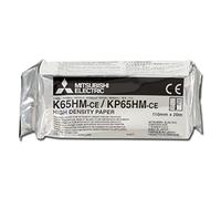 MITSUBISHI K65HM-CE/KP65HM-CE Papel, Impresión Monocromática en B/N con Alta Densidad y Alto Contraste Térmico, para Ultrasonido, Microscopía, Aplicaciones Dentales, Formato A6, 10 mmx20m, 4 Rollos