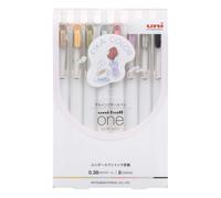 Mitsubishi Pencil UMNS38FC8C - Bolígrafo de gel Uni-Ball One 0.38 Fica Color, juego de 8 colores