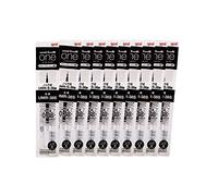 Mitsubishi Pencil Uni-Ball One - Recambio de bolígrafo de gel, 0,38, negro, 10 unidades, Hako UMR38S.24