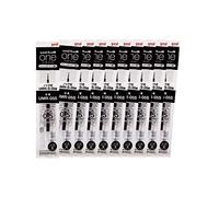 Mitsubishi Pencil Uni-Ball One - Recambio de bolígrafo de gel, 0,5, negro, 10 unidades, Hako UMR05S.24