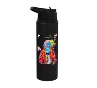 Mitsume One Day Manga Pop Japonés Arte Callejero Cómic Clásico Stainless Steel Insulated Water Bottle