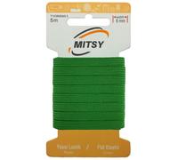 MITSY Cinta elástica resistente para coser, ancho de 6 mm, 5 m, color verde, para pantalones de goma para el hogar, manualidades, telas para costura