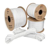 MITSY Paracord - Cuerda de paracaídas para supervivencia (4 mm, 25 m), color blanco