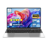 MITUNTUN Ordenador portátil de 15.6 pulgadas, Windows 11 Pro Lap Top 16GB RAM 256GB SSD, M3-6Y30, teclado retroiluminado, pantalla FHD 1920 x 1080, Office 365, 5000mAh, WiFi 5 BT 4.2, gráficos UHD