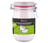 mituso - Aceite de coco orgánico mituso, insípido (desodorizado), 1 paquete (1 x 1000 ml) en un vaso con clip