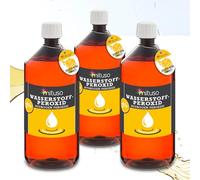 mituso Peróxido de hidrógeno 3000 ml - Solución al 3% | Alta pureza de calidad, sin estabilizador | Uso versátil para aplicaciones domésticas y técnicas