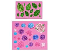 Mity Rain Roses Collection - Molde de silicona para decoración de pasteles, decoración de cupcakes, arcilla polimérica, caramelo, chocolate, cera de jabón, proyectos de manualidades