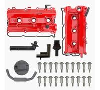 MITZONE Cubiertas de válvula de Aluminio de actualización Izquierda y Derecha compatibles con Nissan 350Z Infiniti FX35 G35 M35 VQ35DE 3.5L Parte # 13264AM600 13264AM610