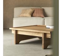 Miu - Mesa de centro cuadrada de roble macizo H 30 x B 90 x T 90 cm