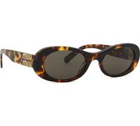 Miu Miu Mujer Miu Miu MU 06ZS VAU06B Gafas de sol Acetato Tortuga Marrón Redonda Normal