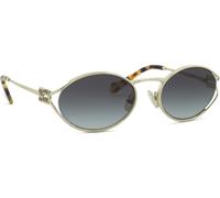 Miu Miu Mujer Miu Miu MU 52YS ZVN5D1 Gafas de sol Metal Oro Gris Redonda Normal Sombreado