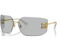 Miu Miu Mujer MU 54YS 5AK30B Gafas de sol Metal Oro Gris Geométrico Normal