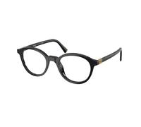 Miu Miu Mujer MU 02WV 16K1O1 Monturas ópticas Acetato Negro Transparente Redonda Normal