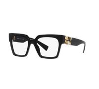 Miu Miu Mujer Miu Miu MU 04UV 1AB1O1 Monturas ópticas Acetato Negro Cuadrada Normal