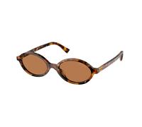 Miu Miu Mujer Miu Miu MU 04ZS 19P2Z1 Gafas de sol Acetato Tortuga Marrón Redonda Normal