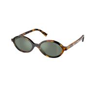 Miu Miu Mujer Miu Miu MU 04ZS VAU04M Gafas de sol Acetato Tortuga Verde Redonda Normal