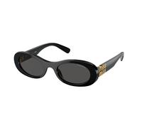 Miu Miu Mujer Miu Miu MU 06ZS 1AB5S0 Gafas de sol Acetato Negro Gris Redonda Normal