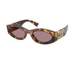 Miu Miu Mujer Miu Miu MU 11WS 0MU 11WS 14L20I Gafas de sol Acetato Tortuga Marrón Redonda Normal