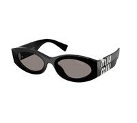Miu Miu Mujer Miu Miu MU 11WS 0MU 11WS 16K80Q Gafas de sol Acetato Negro Gris Redonda Normal