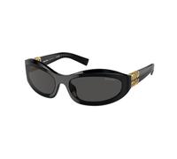 Miu Miu Mujer Miu Miu MU 14ZS 16K08Z Gafas de sol Acetato Negro Gris Geométrico Normal