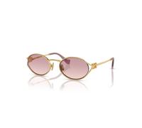 Miu Miu Mujer Miu Miu MU 52YS 5AK06S Gafas de sol Metal Oro Marrón Redonda Normal Sombreado
