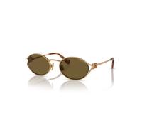 Miu Miu Mujer Miu Miu MU 52YS 7OE01T Gafas de sol Metal Oro Marrón Redonda Normal