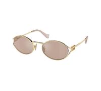 Miu Miu Mujer Miu Miu MU 52YS ZVN20F Gafas de sol Metal Oro Rosa Redonda Normal Espejo