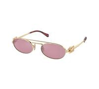 Miu Miu Mujer Miu Miu MU 54ZS ZVN50D Occhiali da sole Metal Oro Rosa Redonda Normal